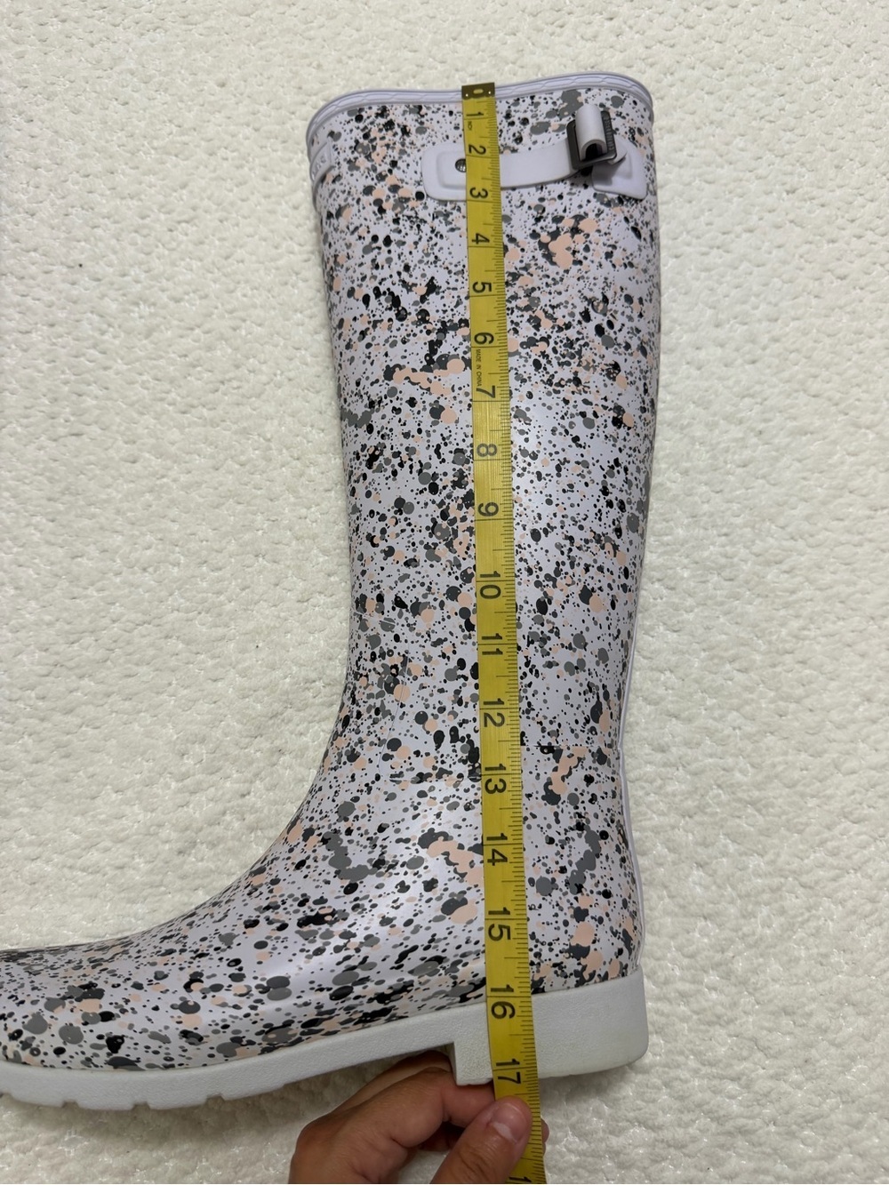 Hunter Particle Print Spurrey Rain Boots Women’s Size 10 - Picture 8 of 11